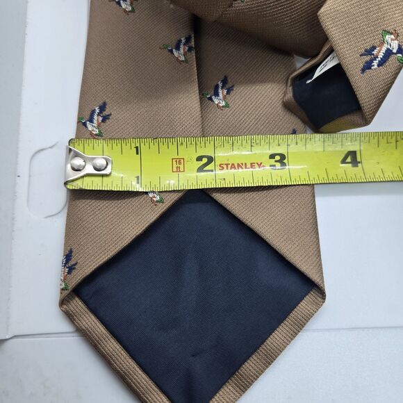 Vintage Flying Ducks Hunter Mallards Polyester Silk Blend Neck Tie - Picture 5 of 5